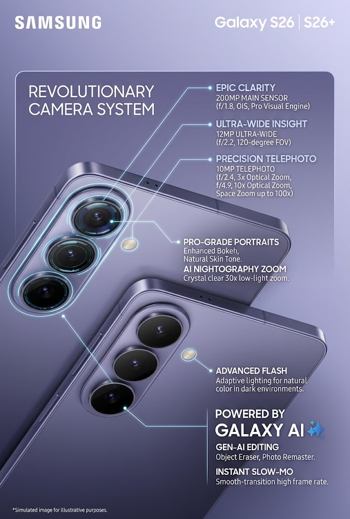 Samsung Galaxy s26 Camera Specifications